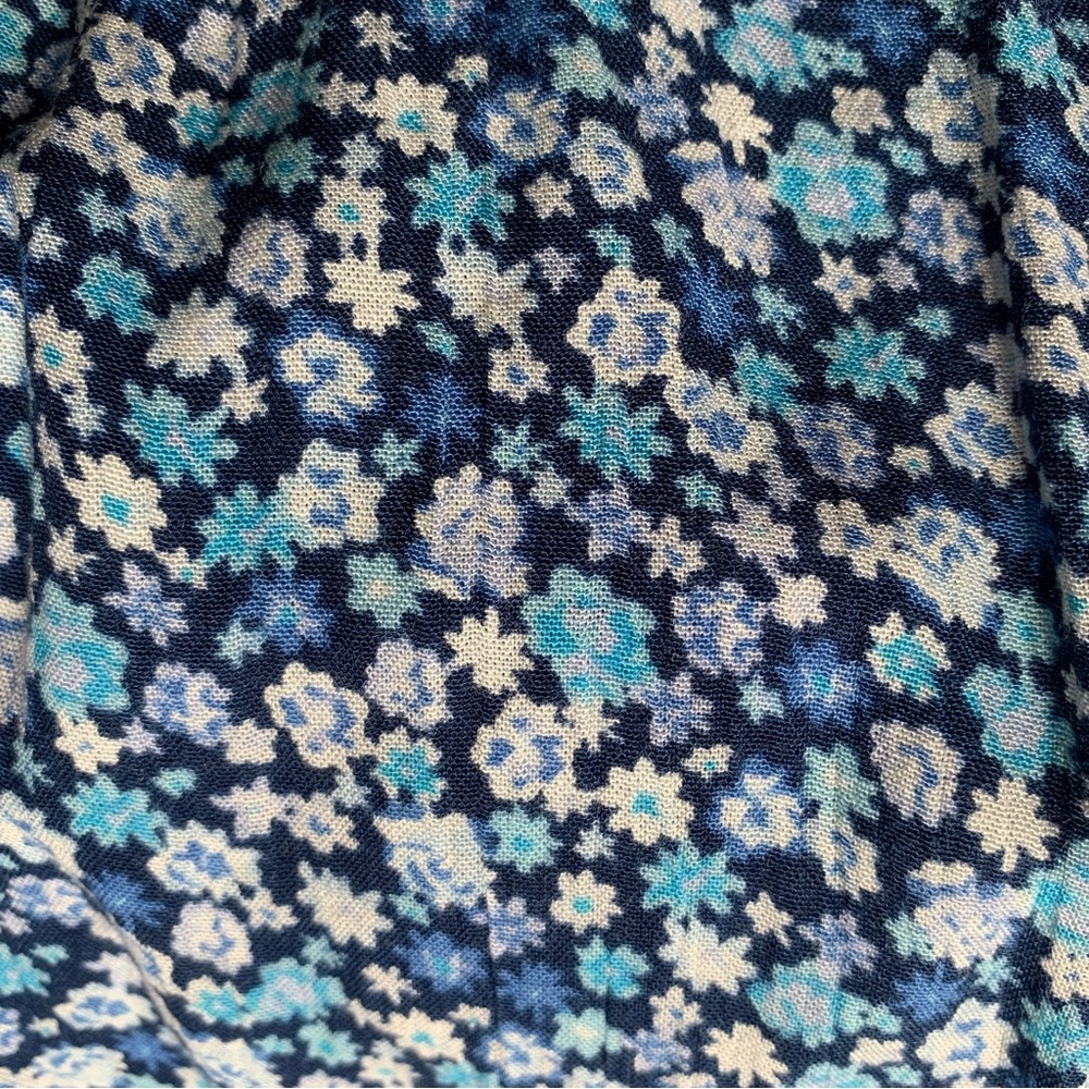PLANET GOLD NWT! Women’s PLUS Babydoll Dress Blue/White Floral Tiered Flowy 3X‎ - Picture 3 of 12